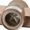 Bronze Body Sight Flow Indicator: 1" NPT, 125 psi, Use with Gas & Liquid