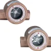 Bronze Body Sight Flow Indicator: 1/2", 150 psi, Use with Gas & Liquid