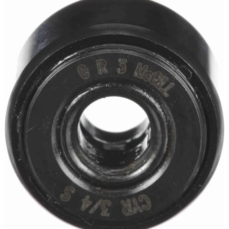 Cam Yoke Roller: Crowned, 0.25" Bore Dia, 3/4" Roller Dia, 0.5" Roller Width, Needle Roller Bearing