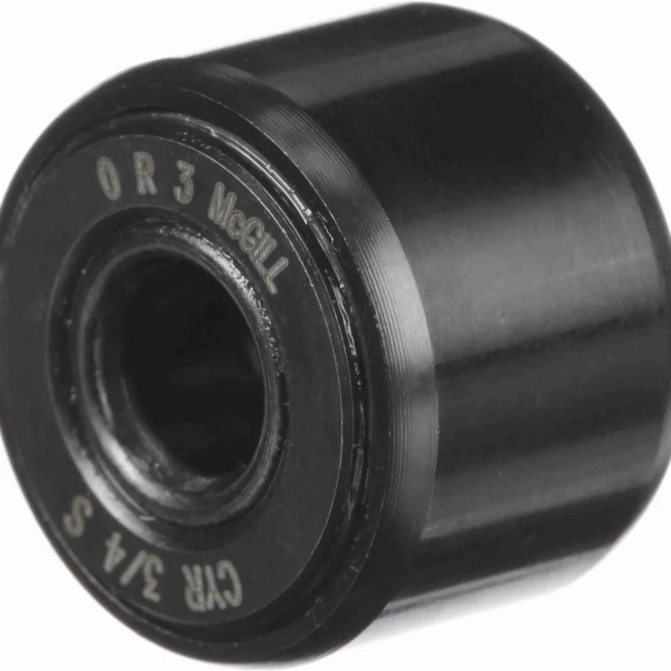 Cam Yoke Roller: Crowned, 0.25" Bore Dia, 3/4" Roller Dia, 0.5" Roller Width, Needle Roller Bearing