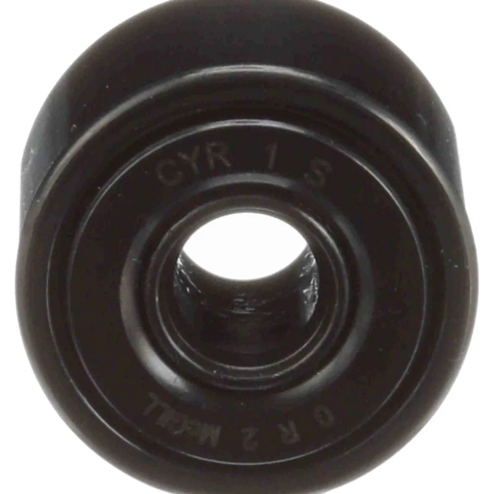Cam Yoke Roller: Crowned, 0.3125" Bore Dia, 1" Roller Dia, 0.625" Roller Width, Needle Roller Bearing