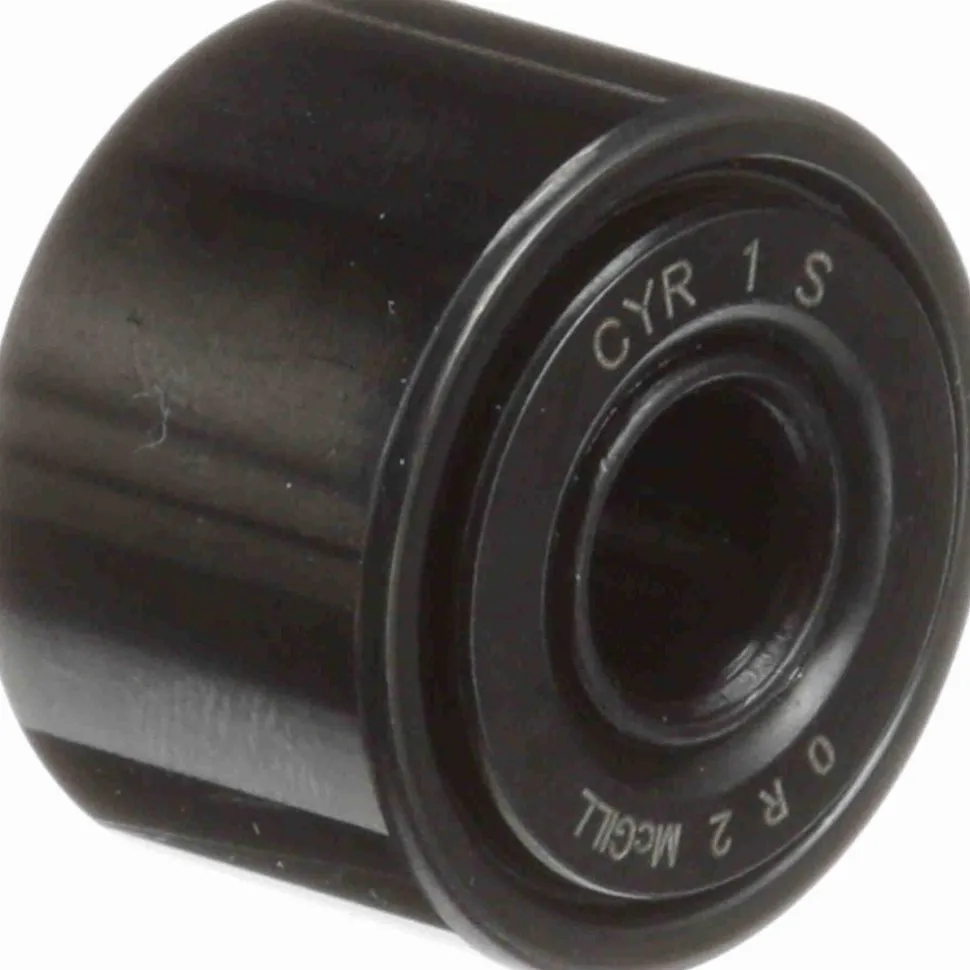 Cam Yoke Roller: Crowned, 0.3125" Bore Dia, 1" Roller Dia, 0.625" Roller Width, Needle Roller Bearing