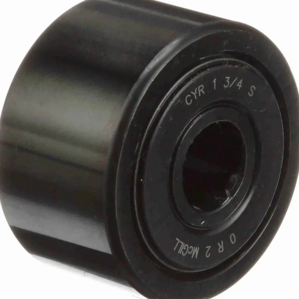 Cam Yoke Roller: Crowned, 0.5" Bore Dia, 1-3/4" Roller Dia, 1" Roller Width, Needle Roller Bearing