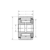 Cam Yoke Roller: Non-Crowned, 0.3125" Bore Dia, 1" Roller Dia, 0.625" Roller Width, Needle Roller Bearing