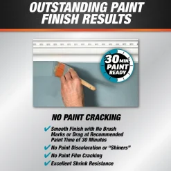Caulk: 10.1 oz Cartridge, Clear, Acrylic & Latex