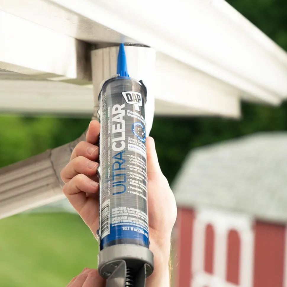 Caulk: 10.1 oz Cartridge, Clear, Butyl Rubber