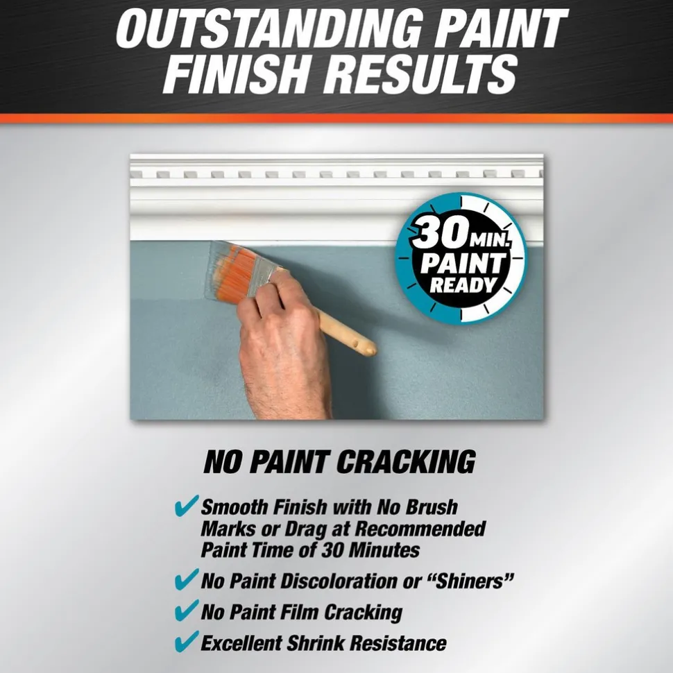 Caulk: 10.1 oz Cartridge, White, Acrylic & Latex