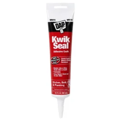 Caulk: 5-1/2 oz Tube, White, Acrylic & Latex