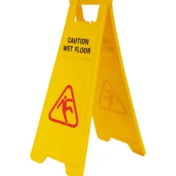 Caution - Wet Floor, 12" Wide x 24" High, Plastic Floor Sign
