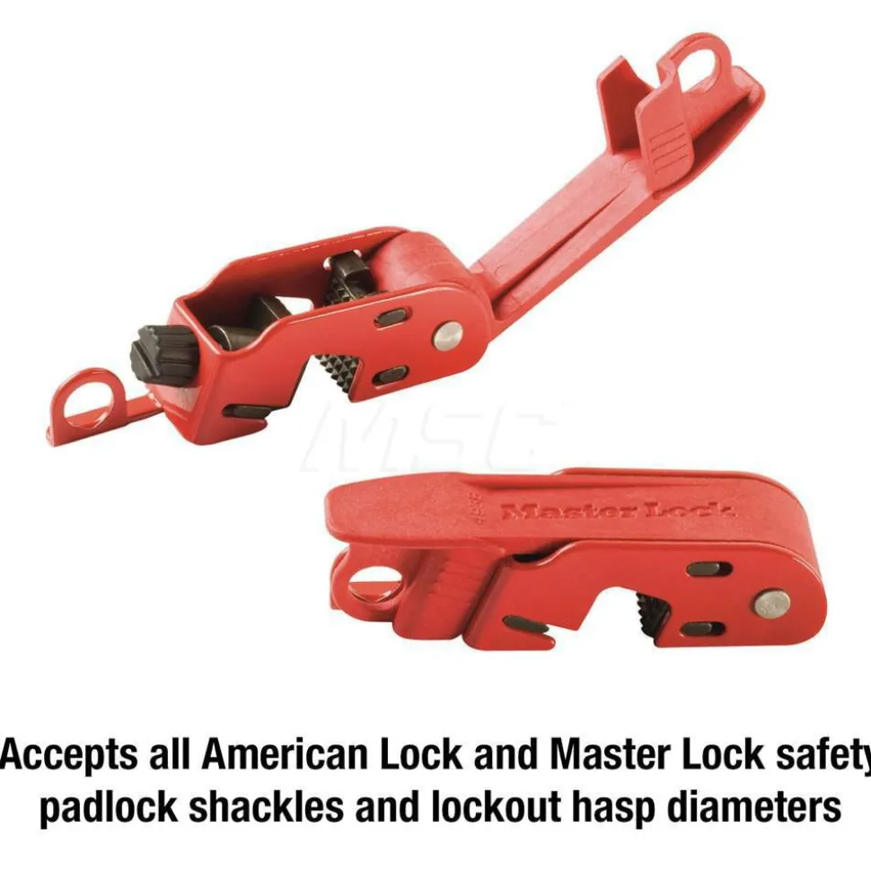 Circuit Breaker Lockout Kit: 120 & 240V, 1 Padlock Max, 1.188" High, 5.125" Wide