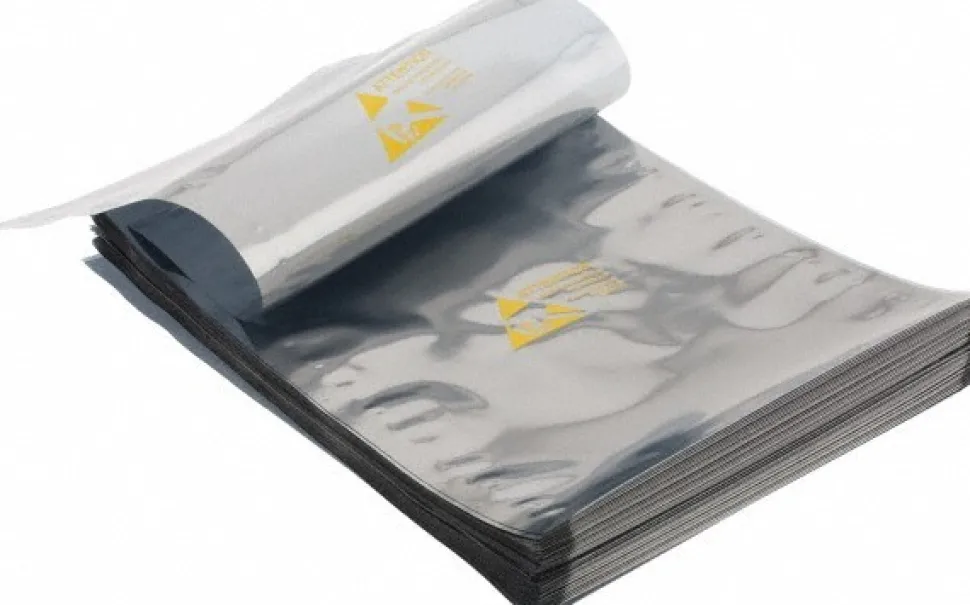Clear Metalized Static Shield Bag: 3 mil Thick, 8" OAW