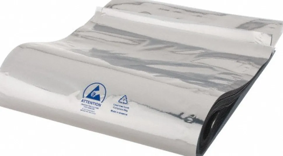 Clear Metalized Static Shield Bag: 3 mil Thick, 10" OAW