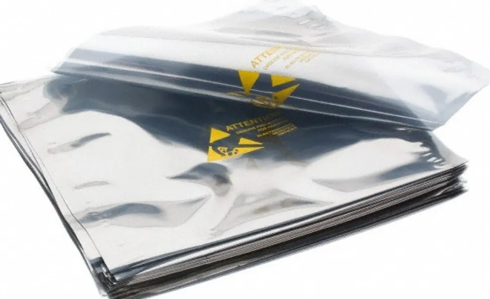 Clear Metalized Static Shield Bag: 3 mil Thick, 8" OAW