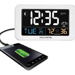 Clocks & Multi-Function Clocks: Type: Digital; Color: White