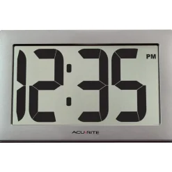 Clocks & Multi-Function Clocks: Type: Digital; Color: Silver