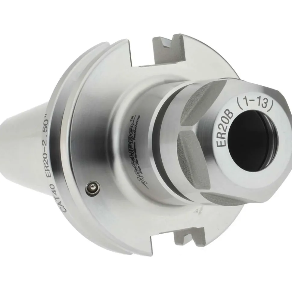 Collet Chuck: 0.0390 to 0.5110" Capacity, ER20 Collet, Taper Shank