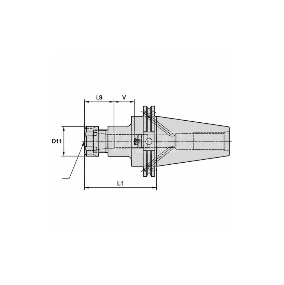Collet Chuck: 0.0800 to 0.7874" Capacity, ER32 Collet, Taper Shank