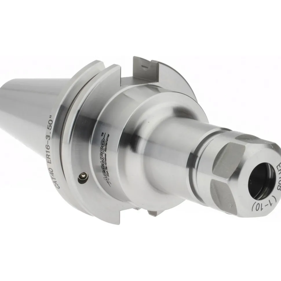 Collet Chuck: 0.0200 to 0.4330" Capacity, ER16 Collet, Taper Shank