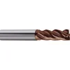 Corner Chamfer End Mill: 3/8" Dia, 7/8" LOC, 4 Flute, 0.0040" Chamfer Width, Solid Carbide