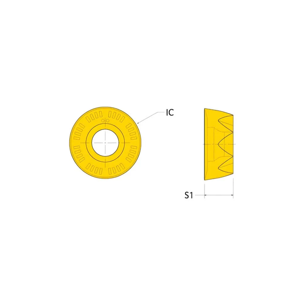 Corner Radius & Corner Chamfer End Mill Heads: Chamfer Width (Decimal Inch): 0.024