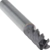 Corner Radius End Mill: 1/4" Dia, 3/4" LOC, 0.0200" Corner Radius, 4 Flute, Solid Carbide