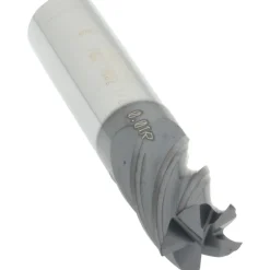 Corner Radius End Mill: 1/2" Dia, 5/8" LOC, 0.0100" Corner Radius, 5 Flute, Solid Carbide