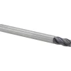 Corner Radius End Mill: 1/4" Dia, 1/2" LOC, 0.0200" Corner Radius, 4 Flute, Solid Carbide