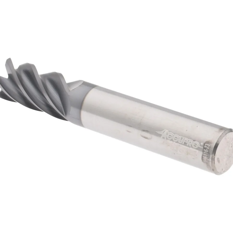 Corner Radius End Mill: 1/2" Dia, 1" LOC, 0.0200" Corner Radius, 5 Flute, Solid Carbide
