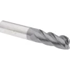 Corner Radius End Mill: 1/2" Dia, 1-1/4" LOC, 0.0300" Corner Radius, 4 Flute, Solid Carbide