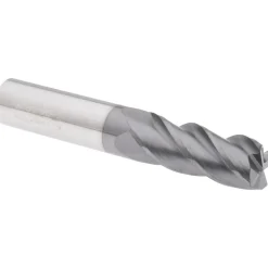 Corner Radius End Mill: 1/2" Dia, 1-1/4" LOC, 0.0300" Corner Radius, 4 Flute, Solid Carbide