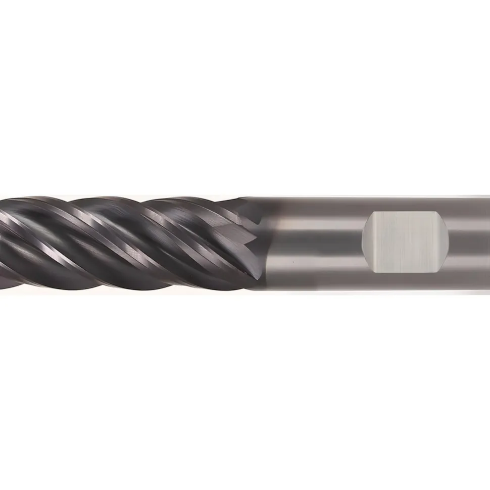 Corner Radius End Mill: 1/2" Dia, 1-1/4" LOC, 0.0300" Corner Radius, 5 Flute, Solid Carbide