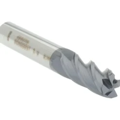 Corner Radius End Mill: 3/8" Dia, 7/8" LOC, 0.0200" Corner Radius, 4 Flute, Solid Carbide