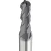 C-Series Ball End Mill: 1/16" Dia, 1/4" LOC, 4 Flute, Solid Carbide