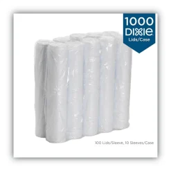 Cup Lid: Fits 10 to 16 oz Hot Drink Cups, Dome, 1,000 Pc, White