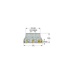 2" Cut Dia, 3/4" Arbor Hole Dia, 0.39" Max Depth, Indexable Square-Shoulder Face Mill