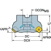 4" Cut Dia, 1-1/2" Arbor Hole Dia, 6mm Max Depth, Indexable Square-Shoulder Face Mill