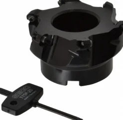 3.15" Cut Dia, 1" Arbor Hole, 0.138" Max Depth of Cut, 43° Indexable Chamfer & Angle Face Mill