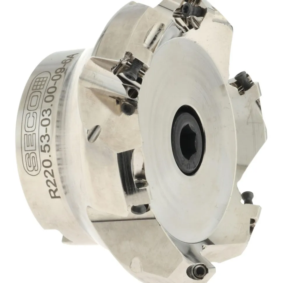 3.15" Cut Dia, 1" Arbor Hole, 0.18" Max Depth of Cut, 45° Indexable Chamfer & Angle Face Mill