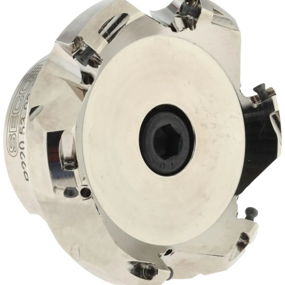 3.15" Cut Dia, 1" Arbor Hole, 0.18" Max Depth of Cut, 45° Indexable Chamfer & Angle Face Mill