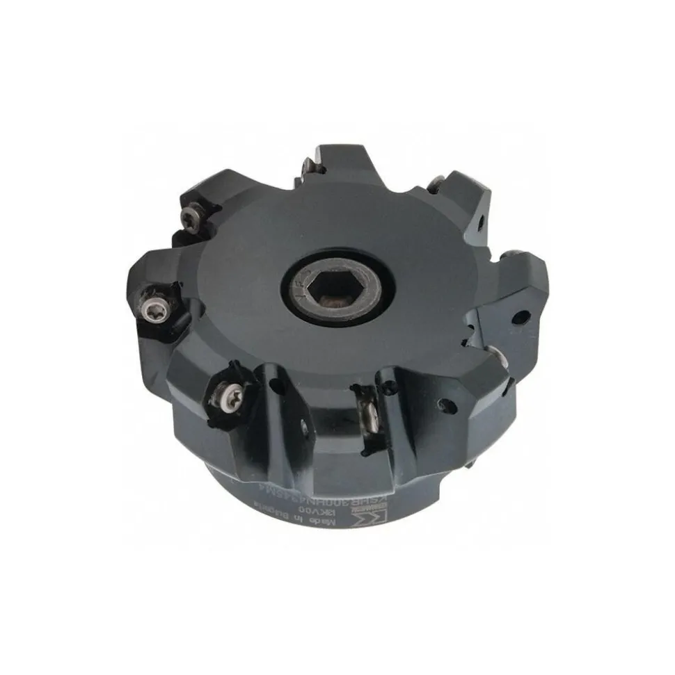 3" Cut Dia, 1" Arbor Hole, 3.23mm Max Depth of Cut, 45° Indexable Chamfer & Angle Face Mill
