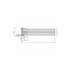 1-1/4" Cut Dia, 0.433" Max Depth of Cut, 1" Shank Dia, Indexable Plunge End Mill