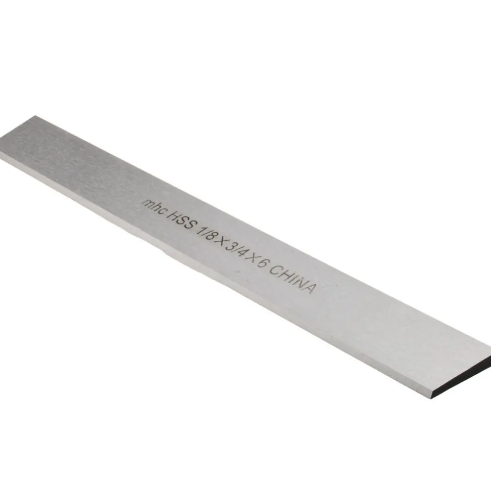 Cutoff Blade: Double-Beveled, 1/8" Wide, 3/4" High, 6" Long