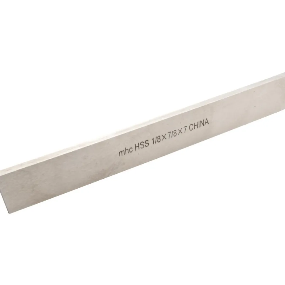 Cutoff Blade: Double-Beveled, 1/8" Wide, 7/8" High, 7" Long