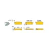 Cutoff Insert: DGN2202J IC328, Carbide, 2.20 mm Cutting Width, 0.0866" Cutting Width
