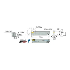 DGFH Double End Neutral Indexable Cutoff Blade