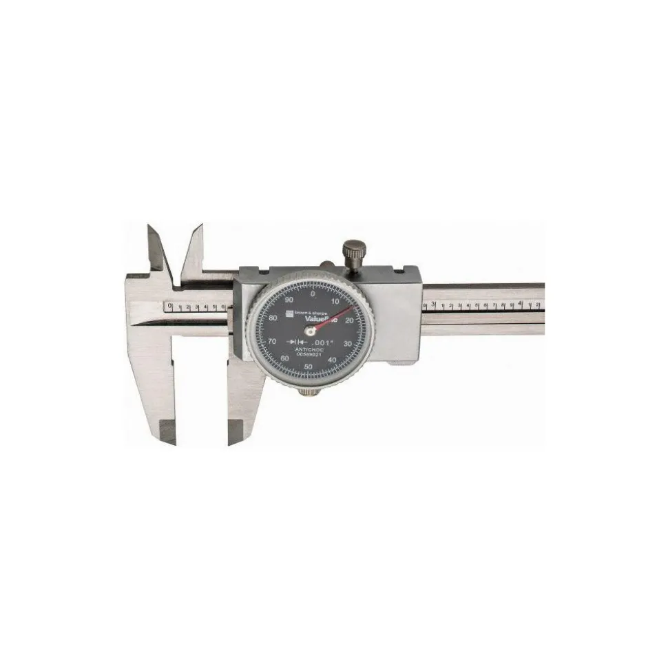 Dial Caliper: 6", 0.001000" Graduation, 0.1000" per Revolution, 0.0008" Accuracy