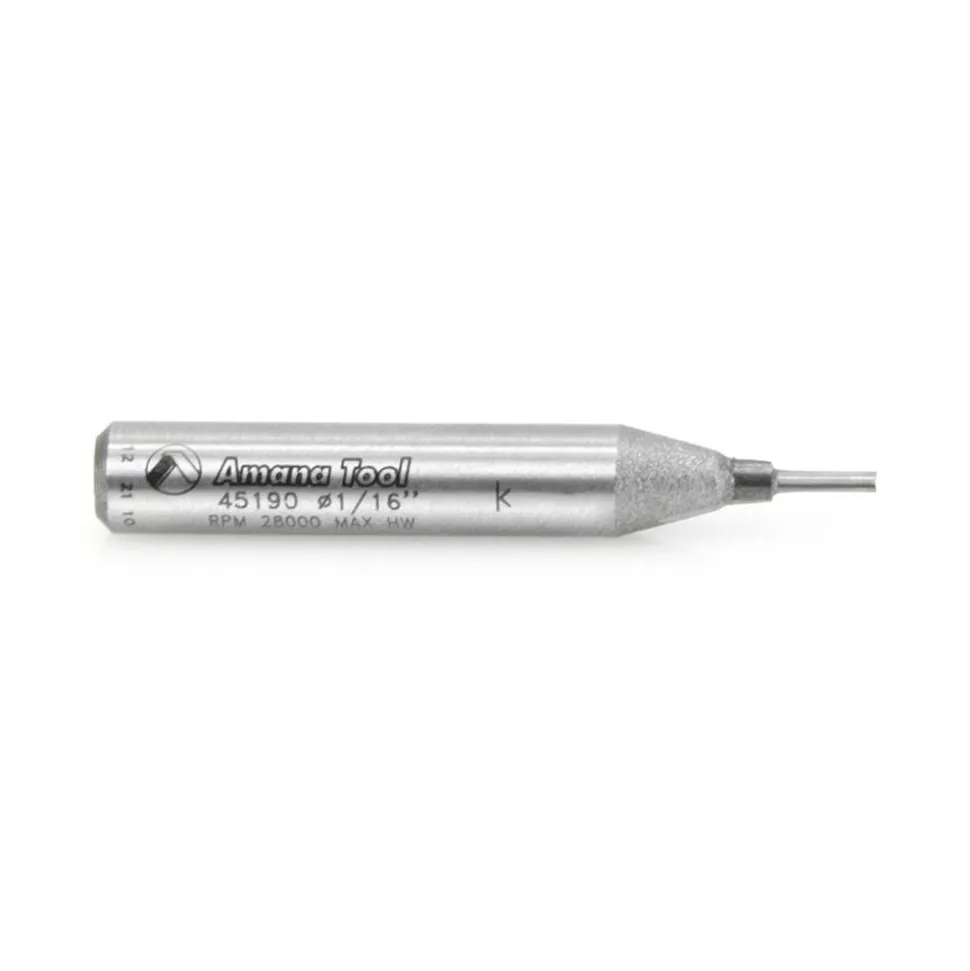 1/16" Dia, 3/16" LOC, 2 Flute Straight Router Bit