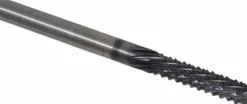 Diamond-Pattern Router Bit: 1/4" Dia, 1" LOC, 1/4" Shank Dia, Burr End