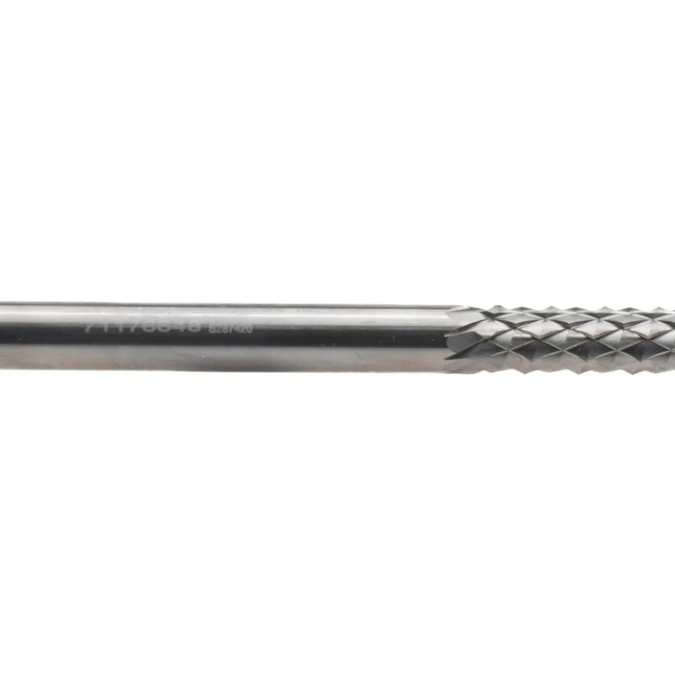 Diamond-Pattern Router Bit: 1/4" Dia, 3/4" LOC, 1/4" Shank Dia, End Mill End