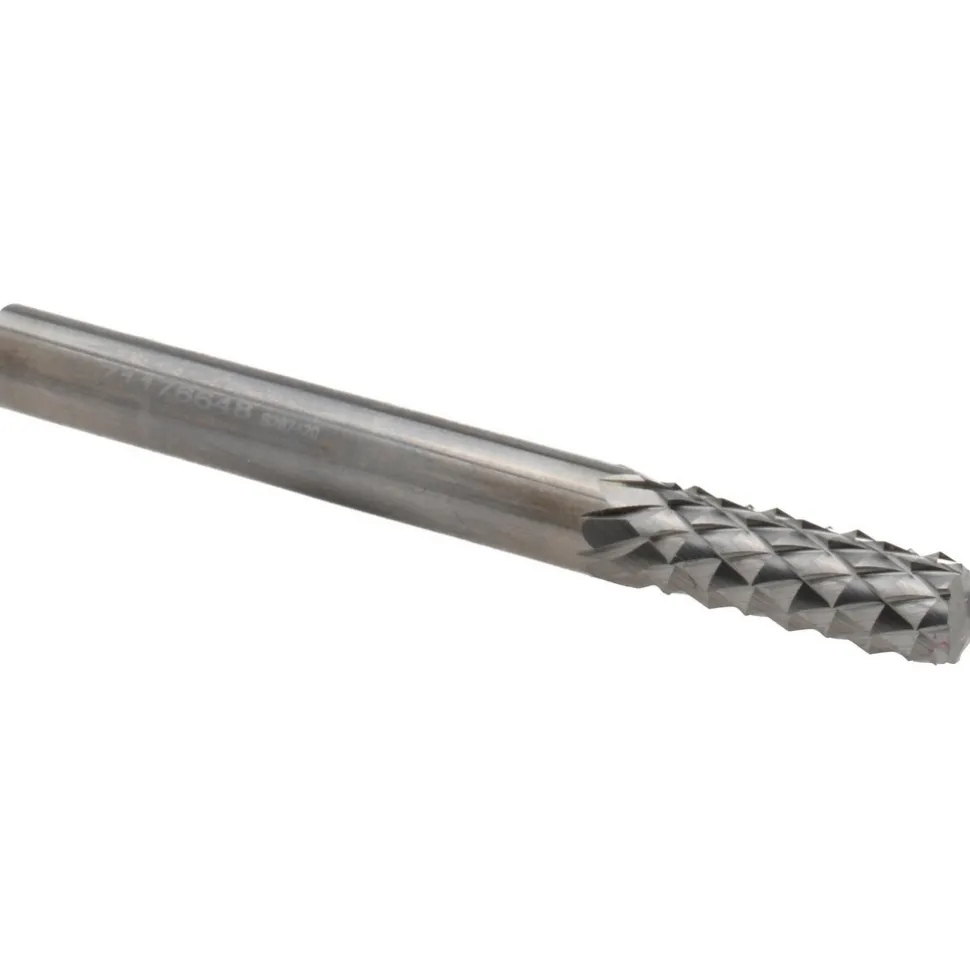 Diamond-Pattern Router Bit: 1/4" Dia, 3/4" LOC, 1/4" Shank Dia, End Mill End
